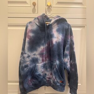 Aviator Nation Tie-Dye Hoodie in Blue and Purple